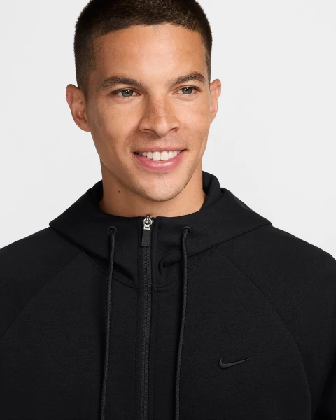 Толстовка Nike PRIMARY FLEECE DRI-FIT UV FULL-ZIP PERFORMANCE HOODIE черная FZ0967-010