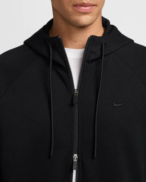 Толстовка Nike PRIMARY FLEECE DRI-FIT UV FULL-ZIP PERFORMANCE HOODIE черная FZ0967-010