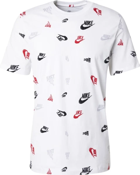 Футболка Nike M NSW TEE 12MO AOP SP25 белая HJ0561-100