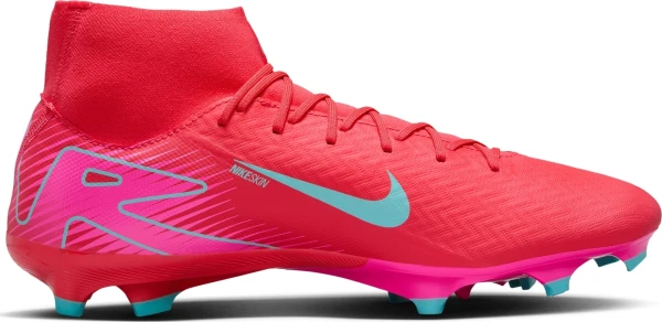 Бутсы Nike MERCURIAL ZOOM SUPERFLY 10 ACADEMY FG/MG красно-розово-бирюзовые FQ1456-800