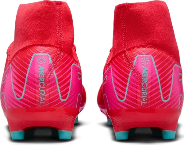 Бутсы Nike MERCURIAL ZOOM SUPERFLY 10 ACADEMY FG/MG красно-розово-бирюзовые FQ1456-800