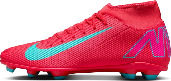 Бутси Nike MERCURIAL SUPERFLY 10 CLUB FG/MG червоно-рожево-бірюзові FQ8314-800