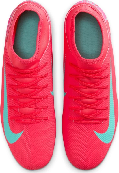 Бутси Nike MERCURIAL SUPERFLY 10 CLUB FG/MG червоно-рожево-бірюзові FQ8314-800