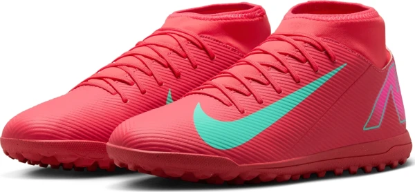 Сороконожки (шиповки) Nike MERCURIAL SUPERFLY 10 CLUB TF красно-розово-бирюзовые FQ8317-800