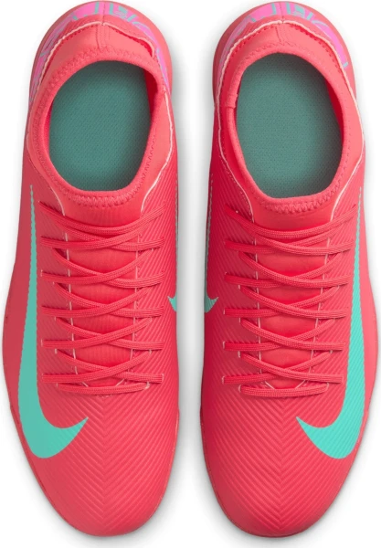 Сороконожки (шиповки) Nike MERCURIAL SUPERFLY 10 CLUB TF красно-розово-бирюзовые FQ8317-800