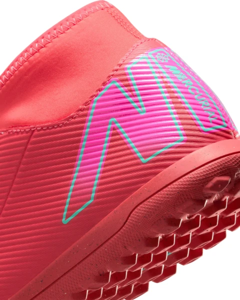 Сороконожки (шиповки) Nike MERCURIAL SUPERFLY 10 CLUB TF красно-розово-бирюзовые FQ8317-800