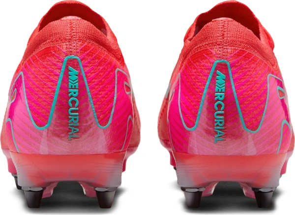 Бутси Nike MERCURIAL ZOOM VAPOR 16 ELITE SG-PRO червоно-рожево-бірюзові FQ8688-800