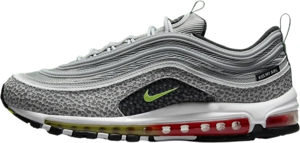 Кросівки Nike AIR MAX 97 KISS MY AIRS сіро-лаймово-червоні FD9754-001