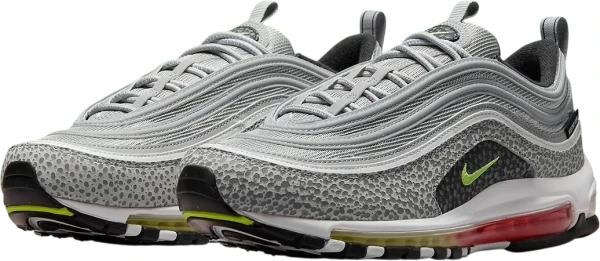 Кросівки Nike AIR MAX 97 KISS MY AIRS сіро-лаймово-червоні FD9754-001