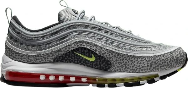 Кросівки Nike AIR MAX 97 KISS MY AIRS сіро-лаймово-червоні FD9754-001