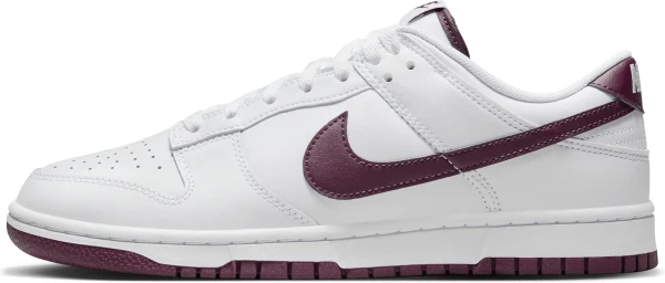 Кроссовки Nike DUNK LOW RETRO бело-темно-бордовые DV0831-102