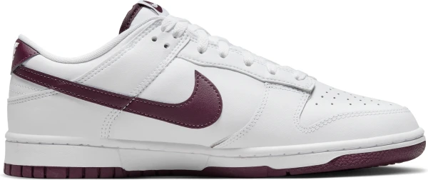 Кроссовки Nike DUNK LOW RETRO бело-темно-бордовые DV0831-102