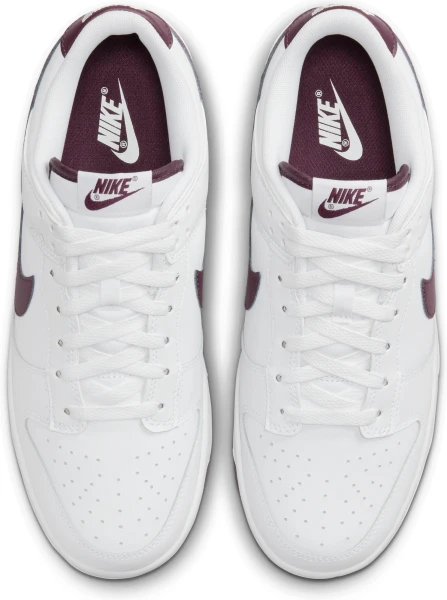 Кроссовки Nike DUNK LOW RETRO бело-темно-бордовые DV0831-102