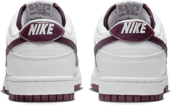 Кроссовки Nike DUNK LOW RETRO бело-темно-бордовые DV0831-102