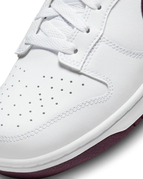 Кроссовки Nike DUNK LOW RETRO бело-темно-бордовые DV0831-102