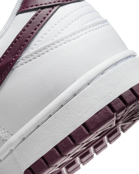 Кроссовки Nike DUNK LOW RETRO бело-темно-бордовые DV0831-102