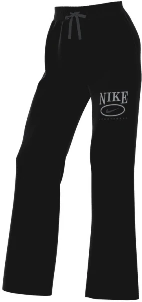 Спортивные штаны женские Nike SPORTSWEAR CLUB FLEECE MID-RISE WIDE-LEG GRAPHIC PANTS черные HJ0869-010
