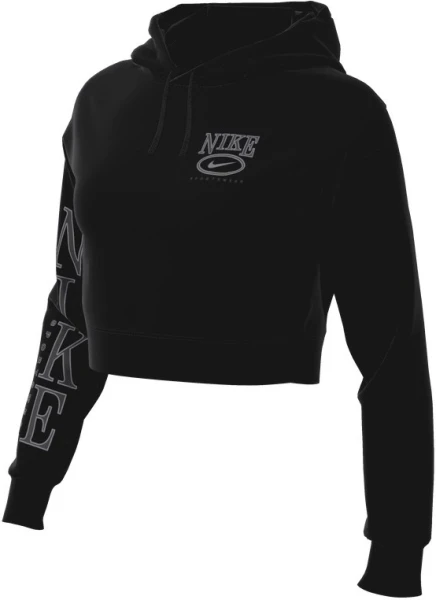 Худі жіноче Nike SPORTSWEAR CLUB FLEECE OVERSIZED SHORT HOODIE чорне HJ0925-010