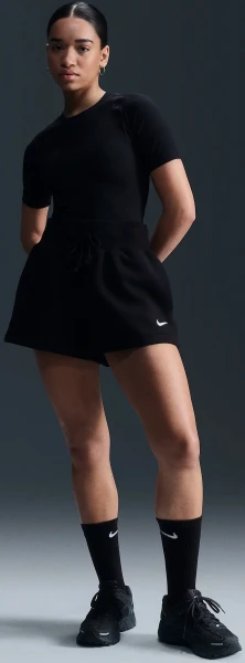 Шорти жіночі Nike PHOENIX FLEECE HIGH-WAISTED LOOSE SHORTS чорні FD1409-010