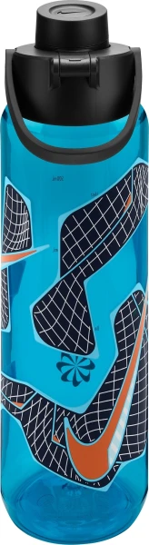 Пляшка для води Nike TR RENEW RECHARGE CHUG BOTTLE 24 OZ 709 мл блакитно-помаранчева N.100.7637.434.24