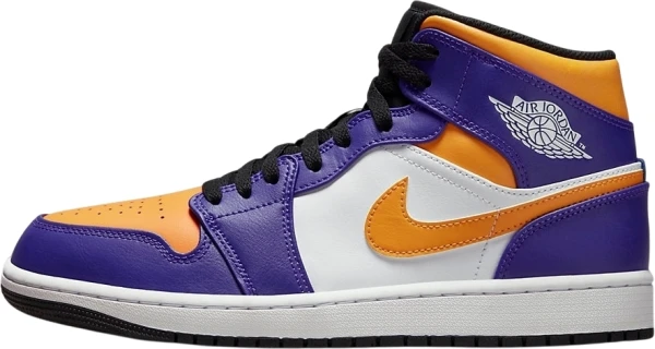 Кросівки Nike AIR JORDAN 1 MID фіолетово-оранжево-білі DQ8426-517