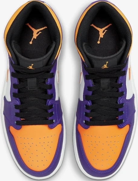 Кросівки Nike AIR JORDAN 1 MID фіолетово-оранжево-білі DQ8426-517