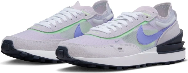 Кроссовки женские Nike WAFFLE ONE светло-серо-фиолетово-салатовые DC2533-004
