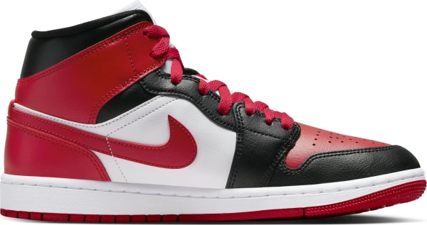 Кроссовки женские Nike AIR JORDAN 1 MID красно-бело-черные BQ6472-079