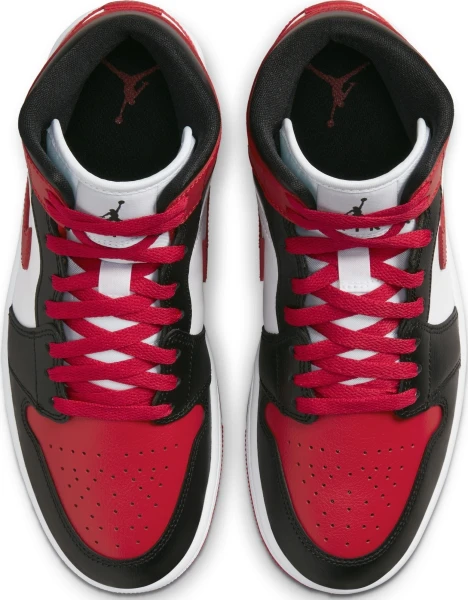 Кроссовки женские Nike AIR JORDAN 1 MID красно-бело-черные BQ6472-079