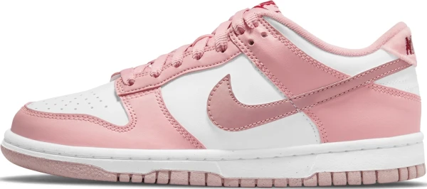 Кроссовки подростковые Nike DUNK LOW (GS) светло-розово-белые DO6485-600
