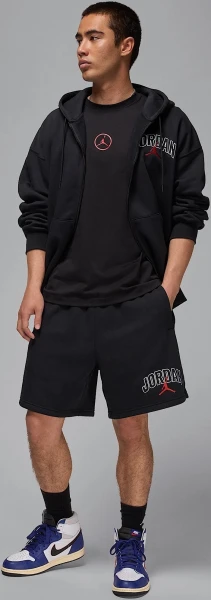 Шорты Nike JORDAN BROOKLYN FLEECE GRAPHIC SHORTS черные IB7910-010