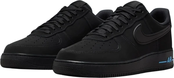 Кроссовки Nike AIR FORCE 1 07 LOW 'RUBBER SWOOSH' черно-синие HV6223-001