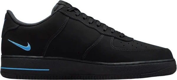 Кроссовки Nike AIR FORCE 1 07 LOW 'RUBBER SWOOSH' черно-синие HV6223-001