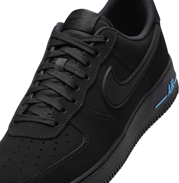 Кроссовки Nike AIR FORCE 1 07 LOW 'RUBBER SWOOSH' черно-синие HV6223-001