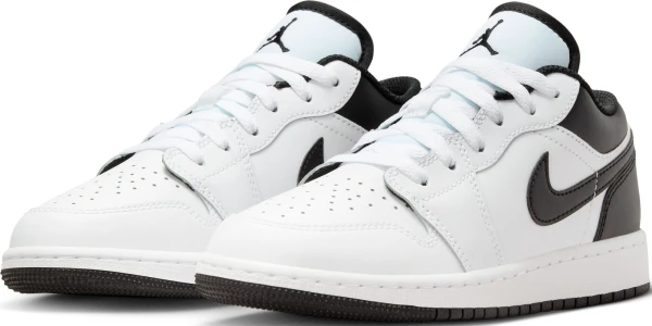 Кроссовки подростковые Nike AIR JORDAN 1 LOW (GS) бело-черные 553560-132