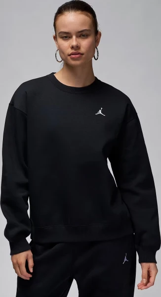 Свитшот женский Nike JORDAN BROOKLYN FLEECE CREW-NECK SWEATSHIRT черный FV7074-010