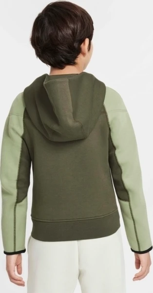 Толстовка подростковая Nike TECH FLEECE оливково-светло-зеленая FD3285-326
