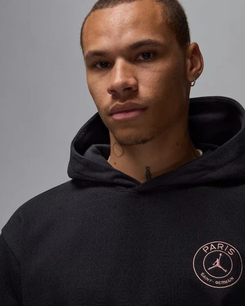 Худи Nike JORDAN PARIS SAINT-GERMAIN FLEECE PULLOVER HOODIE черное FV7730-045