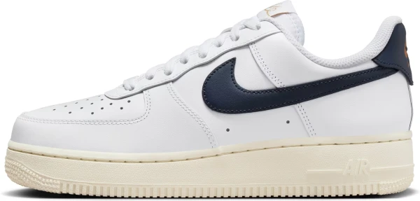 Кросівки жіночі Nike AIR FORCE 1 '07 FLYEASE біло-темно-синьо-золоті HJ9122-100