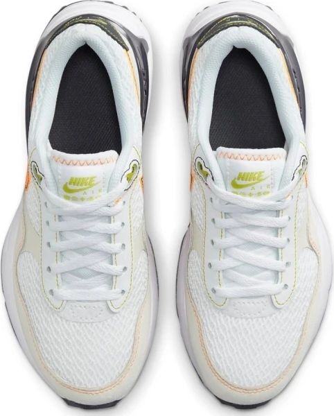 Кроссовки подростковые Nike AIR MAX SYSTM (GS) бело-серо-оранжевые DQ0284-109