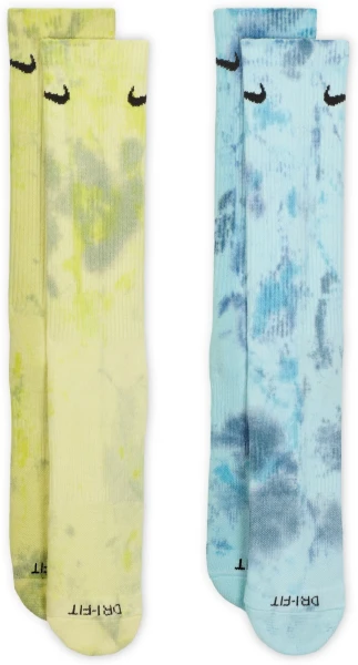 Шкарпетки Nike EVERYDAY PLUS CUSHIONED CREW 2-PAIRS жовто-блакитні (2 пари) FJ0747-906