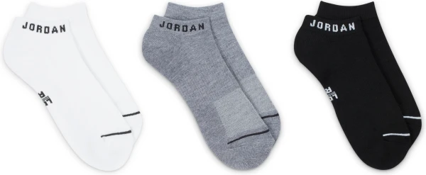 Шкарпетки Nike JORDAN EVERYDAY NO-SHOW DRI-FIT 3-PAIRS білі, сірі, чорні (3 пари) DX9656-911