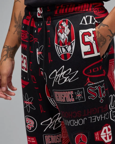 Спортивні штани Nike JORDAN ESSENTIALS PRINTED FLEECE чорні HM7257-010