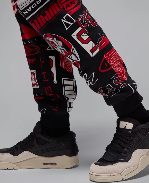 Спортивні штани Nike JORDAN ESSENTIALS PRINTED FLEECE чорні HM7257-010