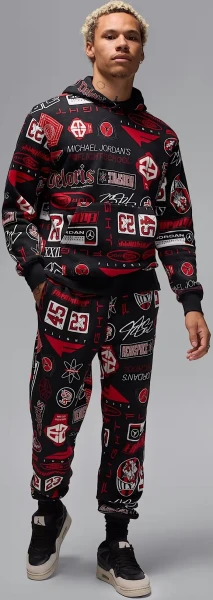 Спортивні штани Nike JORDAN ESSENTIALS PRINTED FLEECE чорні HM7257-010