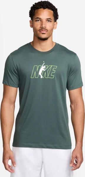 Футболка Nike COURT DRI-FIT TENNIS темно-зеленая FV8434-338