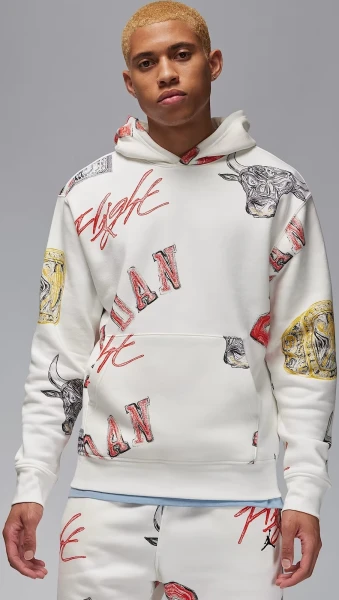 Худі Nike JORDAN BROOKLYN FLEECE PULLOVER HOODIE біле FN4545-133