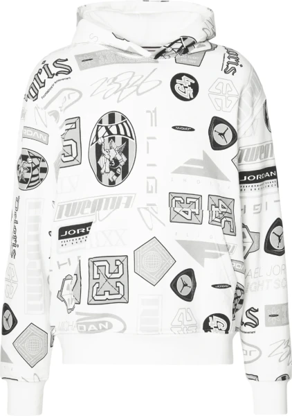 Худі Nike JORDAN ESSENTIALS PRINTED FLEECE біле HM7254-133