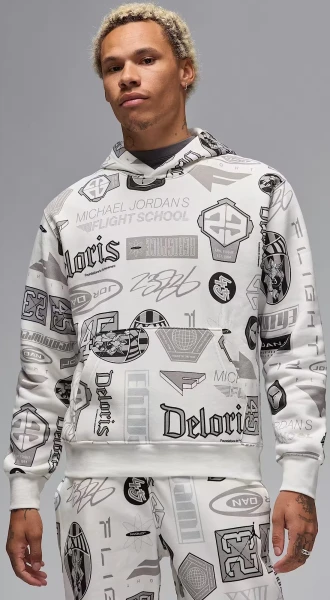 Худі Nike JORDAN ESSENTIALS PRINTED FLEECE біле HM7254-133