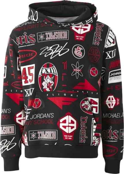 Худі Nike JORDAN ESSENTIALS PRINTED FLEECE чорне HM7254-010